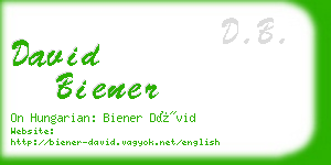 david biener business card